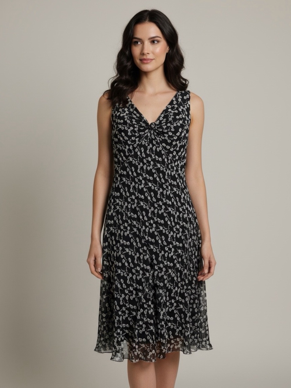 Studio M Petite 100% Silk Floral Dress | Size SP